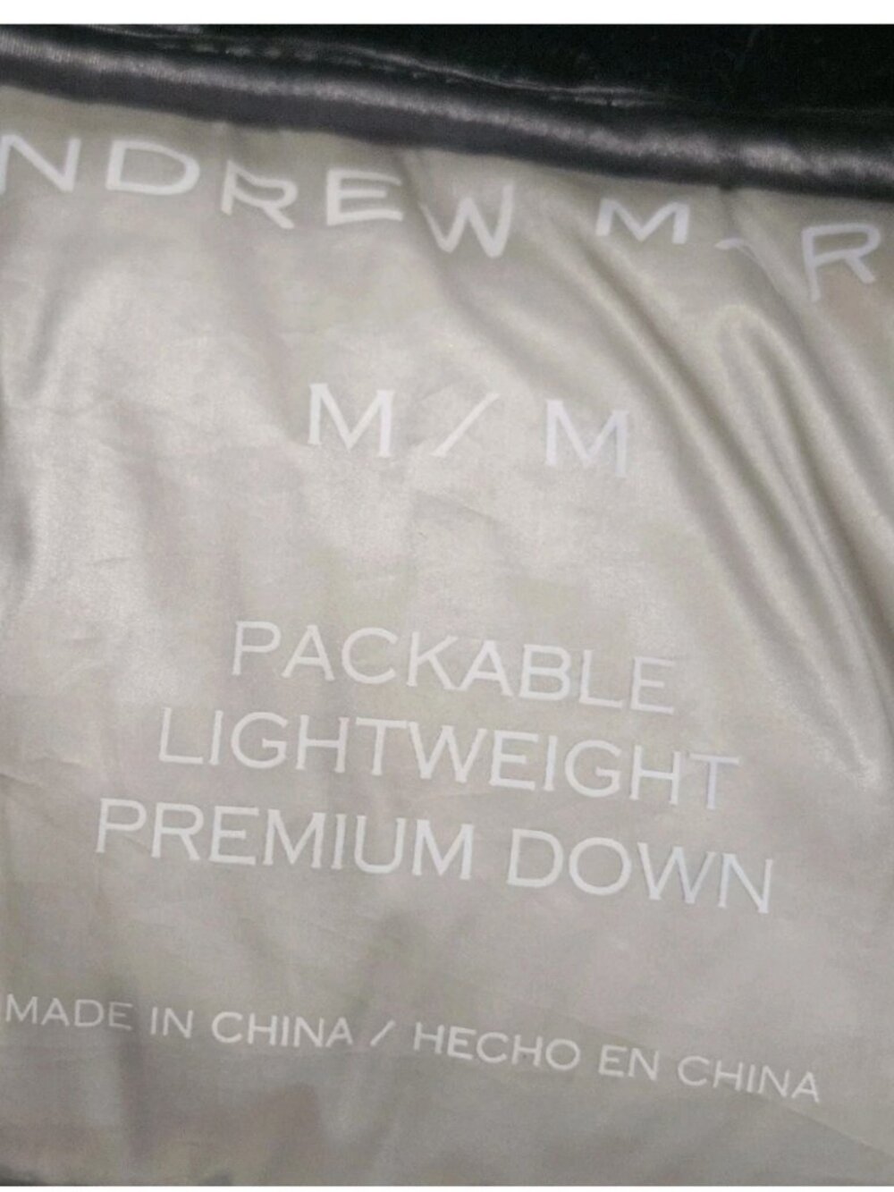 Andrew Marc Packable Down Puffer Silver Pewter Coat Womens Medium - Picture 3 of 8